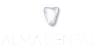 imagem de dois dentes sobrepostos com as palavras Alma Dental por baixo